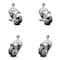 Service Caster 3.5 Inch Thermoplastic Rubber Swivel 12mm Threaded Stem Caster Brake, 2PK SCC-TS20S3514-TPRB-M1215-2-TLB-2 - alternate 1